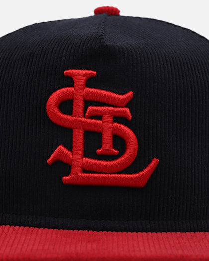 New Era St. Louis Cardinals 'Throwback Cord Golfers' Corduroy Golfer Snapback Navy/Red