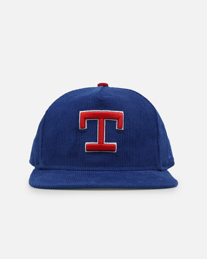 New Era Texas Rangers 'Throwback Cord Golfers' Corduroy Golfer Snapback Blue