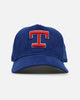 New Era Texas Rangers 'Throwback Cord Golfers' Corduroy Golfer Snapback Blue