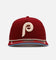 New Era Philadelphia Phillies 'Spring Injection' 9FIFTY A-Frame Trucker Snapback Burgundy