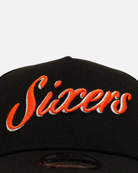 New Era Philadelphia 76ers 'NBA Dia De Los Muertos' 9FORTY A-Frame Snapback Black/Orange