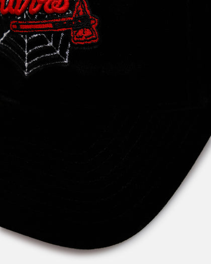 New Era Atlanta Braves 'Spider Web' 9FORTY A-Frame Snapback Black/Red