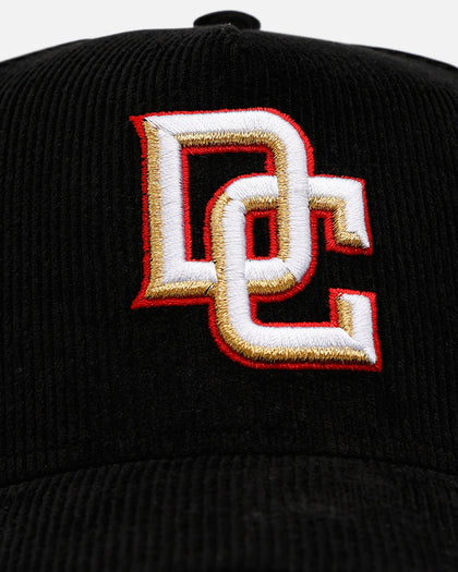 New Era Washington Nationals 'Black Cord' 9FORTY A-Frame Corduroy Snapback Black