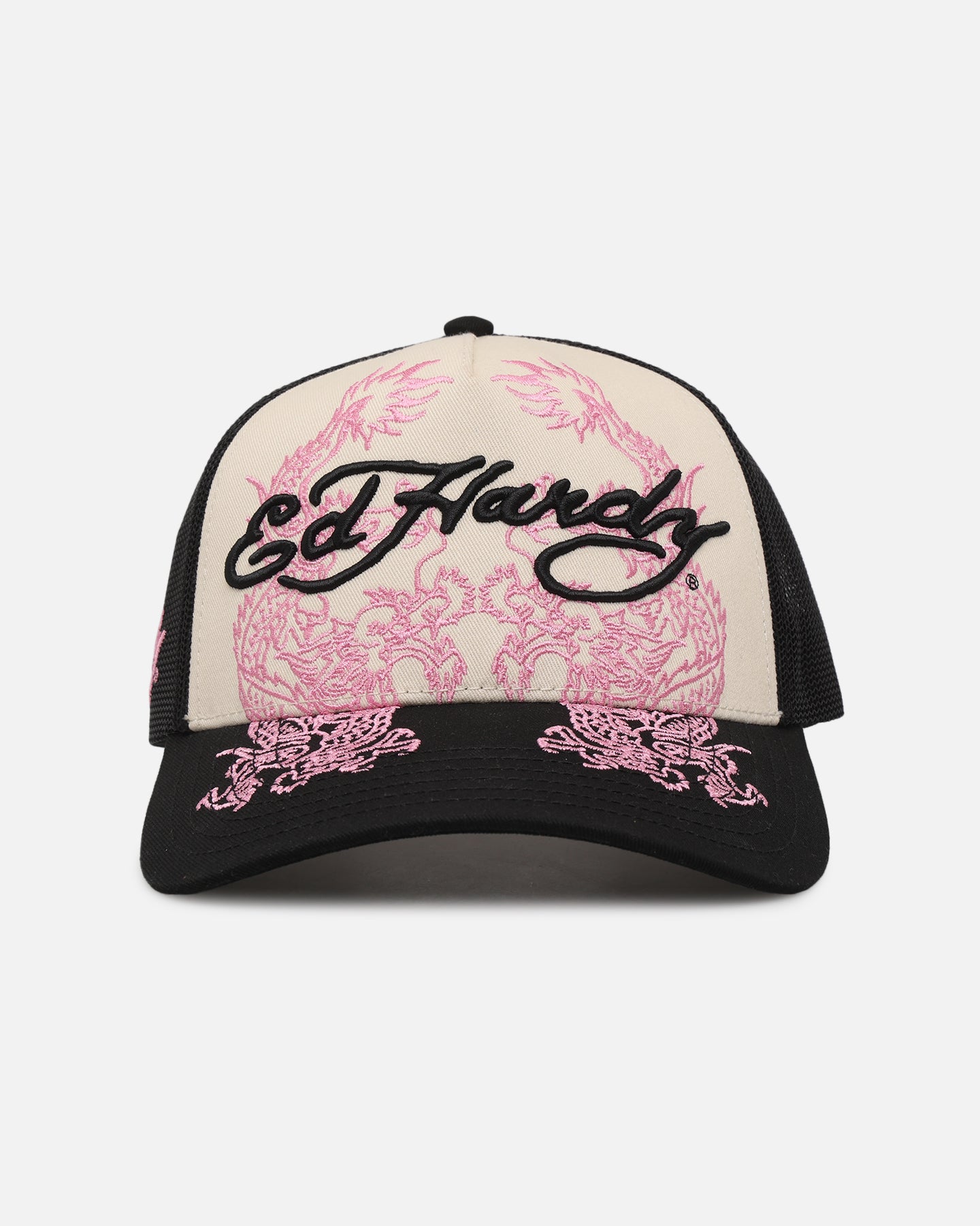 Ed Hardy Dragon Trucker Snapback Black/White | Culture Kings NZ