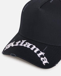 47 Brand Atlanta Braves 'Destruct Gothic Visor' 47 Offside Strapback Natural/Navy
