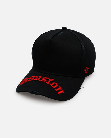 47 Brand Houston Astros 'Destruct Gothic Visor' 47 Offside Strapback Black
