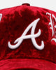 New Era Atlanta Braves 'Velvet Gothic Script' 9FORTY A-Frame Snapback Maroon