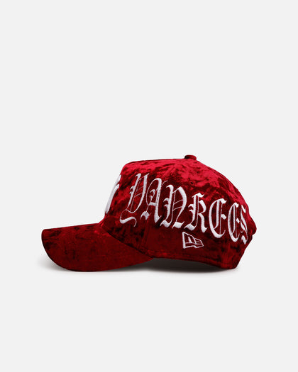 New Era New York Yankees 'Velvet Gothic Script' 9FORTY A-Frame Snapback Maroon
