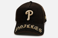 New Era Philadelphia Phillies 'Washed Gothic Visor' 9OFRTY A-Frame Snapback Black