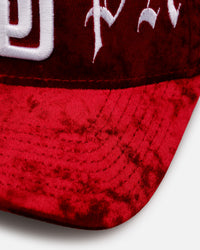 New Era San Diego Padres 'Velvet Gothic Script' 9FORTY A-Frame Snapback Maroon