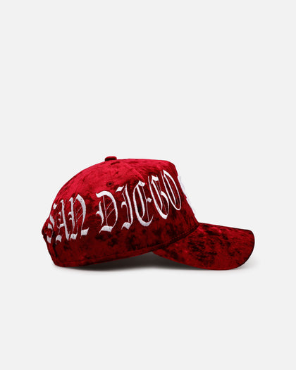 New Era San Diego Padres 'Velvet Gothic Script' 9FORTY A-Frame Snapback Maroon