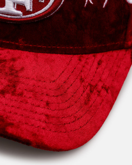 New Era San Francisco 49ers 'Velvet Gothic Script' 9FORTY A-Frame Snapback Maroon