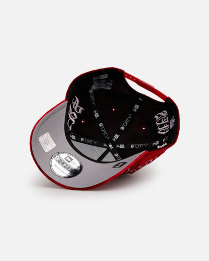 New Era San Francisco 49ers 'Velvet Gothic Script' 9FORTY A-Frame Snapback Maroon