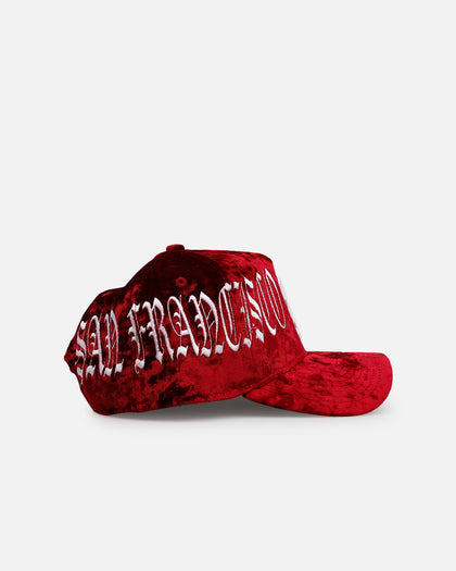 New Era San Francisco Giants 'Velvet Gothic Script' 9FORTY A-Frame Snapback Maroon