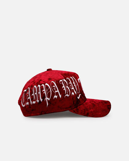 New Era Tampa Bay Rays 'Velvet Gothic Script' 9FORTY A-Frame Snapback Maroon