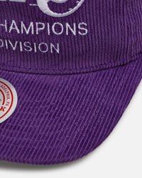 Mitchell & Ness Los Angeles Lakers 'Worldwide' Deadstock Corduroy Snapback Purple