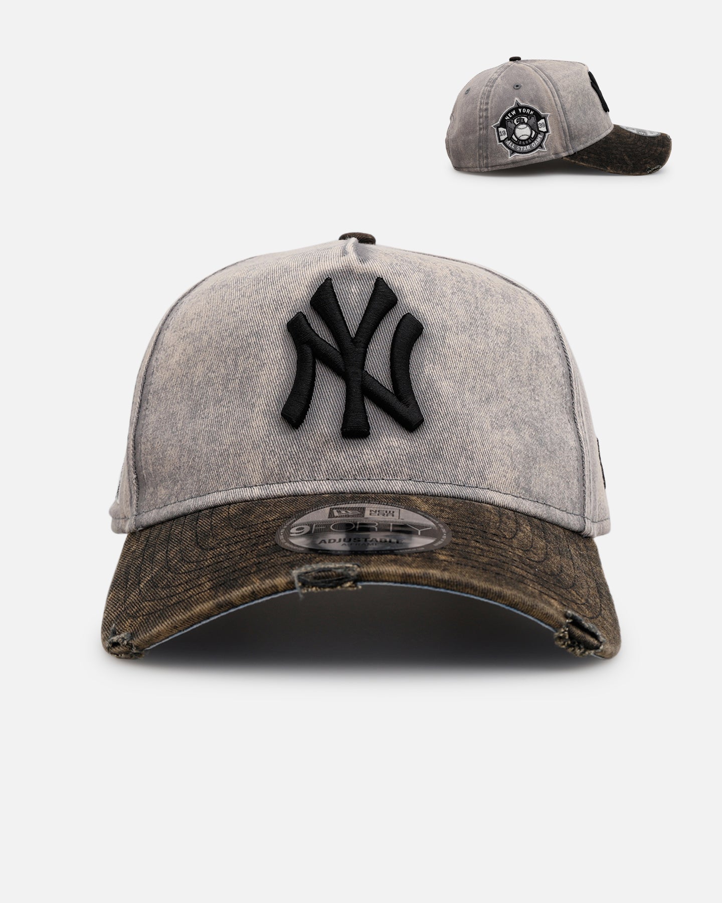 25SS NEW ERA / 9FORTY【GRAY】 New Era New York Yankees 'Washed Storm Gray' 9FORTY A-Frame
