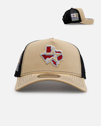 New Era Houston Astros 'Vintage Truckers' 9FORTTY A-Frame Trucker Snapback Vegas Gold