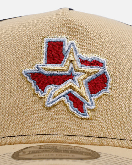 New Era Houston Astros 'Vintage Truckers' 9FORTTY A-Frame Trucker Snapback Vegas Gold