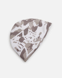 Loiter Motor Skull Knit Beanie Snow Camo