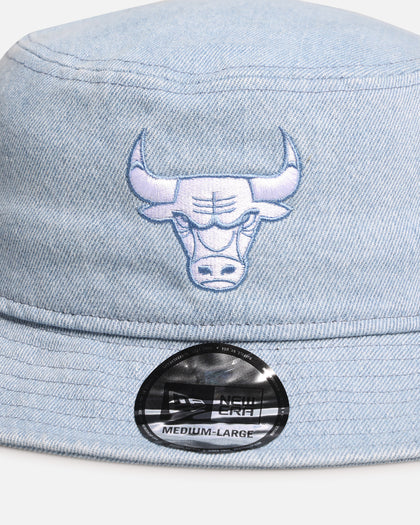New Era Chicago Bulls 'Washed Denim' Bucket Hat Blue Washed Denim