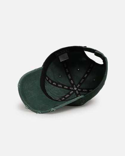 Von Dutch Distressed Dad Strapback Hat Washed Green