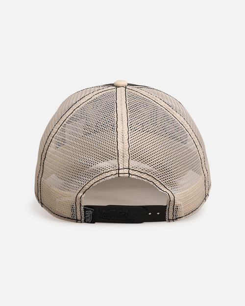 Von Dutch Von Dutch Washed Trucker Snapback Ecru/Black