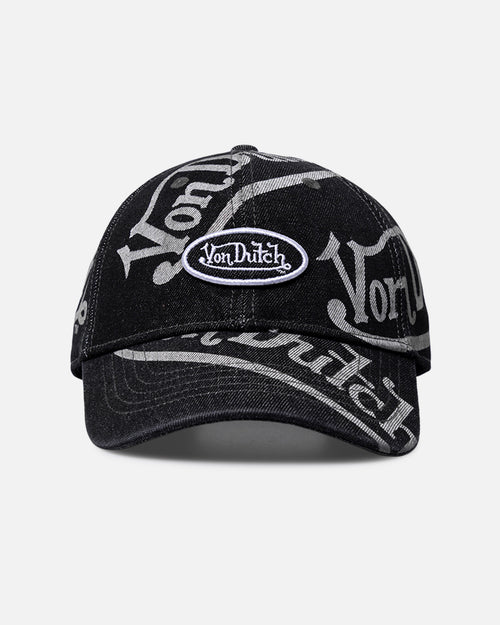 Von Dutch Bleach Oval Dad Strapback Cap Black