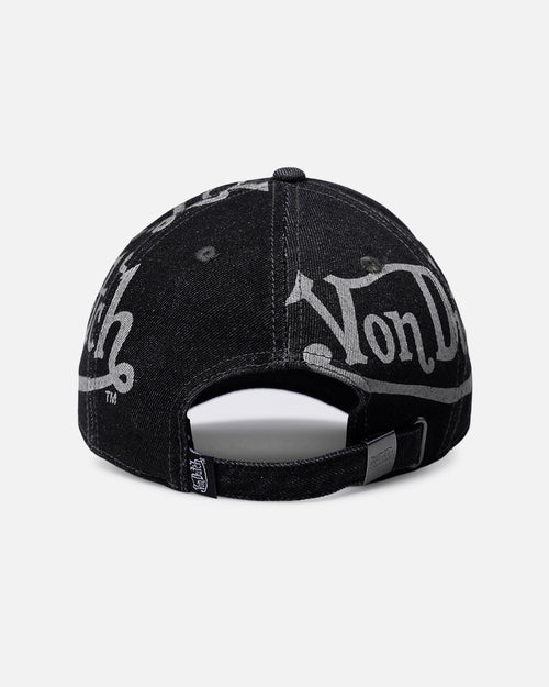Von Dutch Bleach Oval Dad Strapback Cap Black