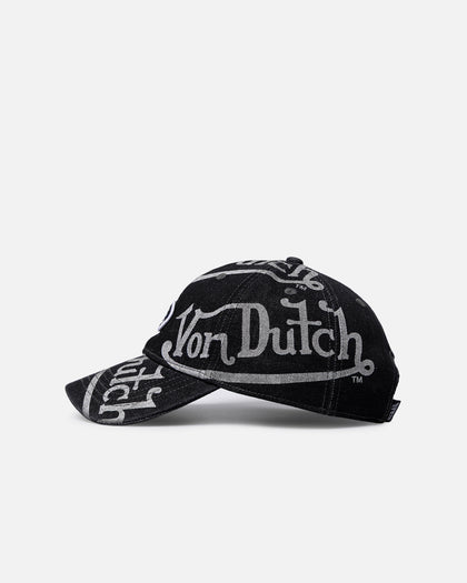 Von Dutch Bleach Oval Dad Strapback Cap Black