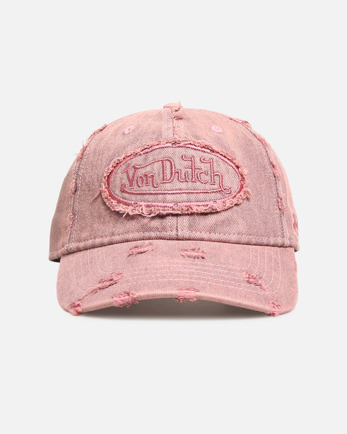 Von Dutch Overdye Wash Dad Strapback Cap Pink