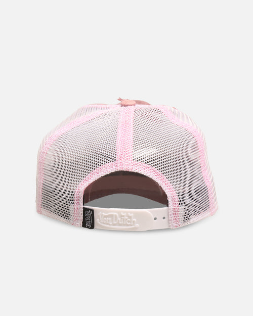 Von Dutch Overdye Wash Trucker Snapback Pink