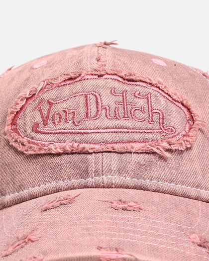 Von Dutch Overdye Wash Trucker Snapback Pink