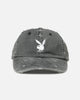 Playboy Distressed Vintage Strapback Dad Hat Black