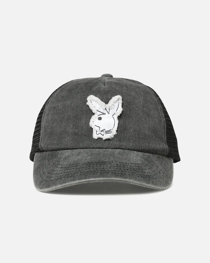 Playboy Vintage Logo Patch Trucker Snapback Black