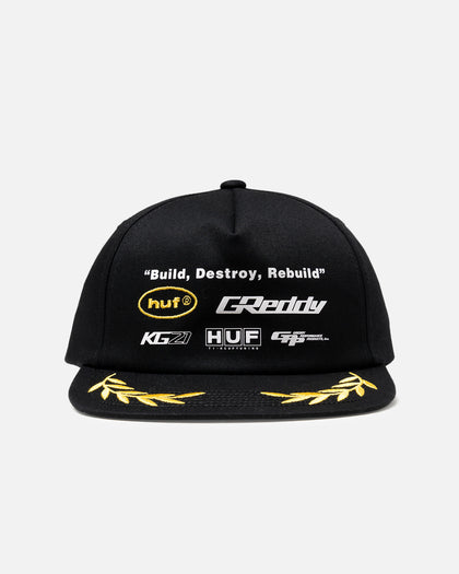 Huf X Greedy Team Snapback Black
