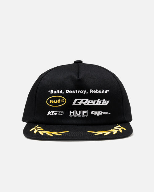 Huf X Greedy Team Snapback Black