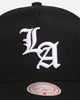 Mitchell & Ness Los Angeles Lakers 'Gothic Letter' Pro Pinch Snapback Black