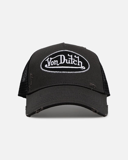 Von Dutch Torn Trucker Snapback Black