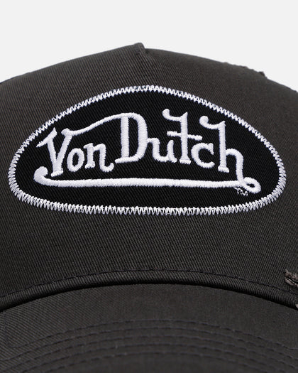 Von Dutch Torn Trucker Snapback Black