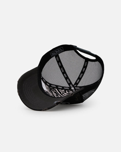 Von Dutch Torn Trucker Snapback Black