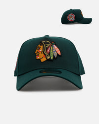 New Era Chicago Blackhawks 'Evergreen' 9FORTY A-Frame Snapback Dark Green