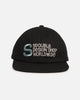 S Double Wool Strapback Cap Black