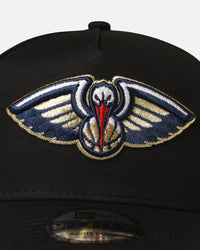 New Era New Orleans Pelicans 9FORTY A-Frame Snapback Black