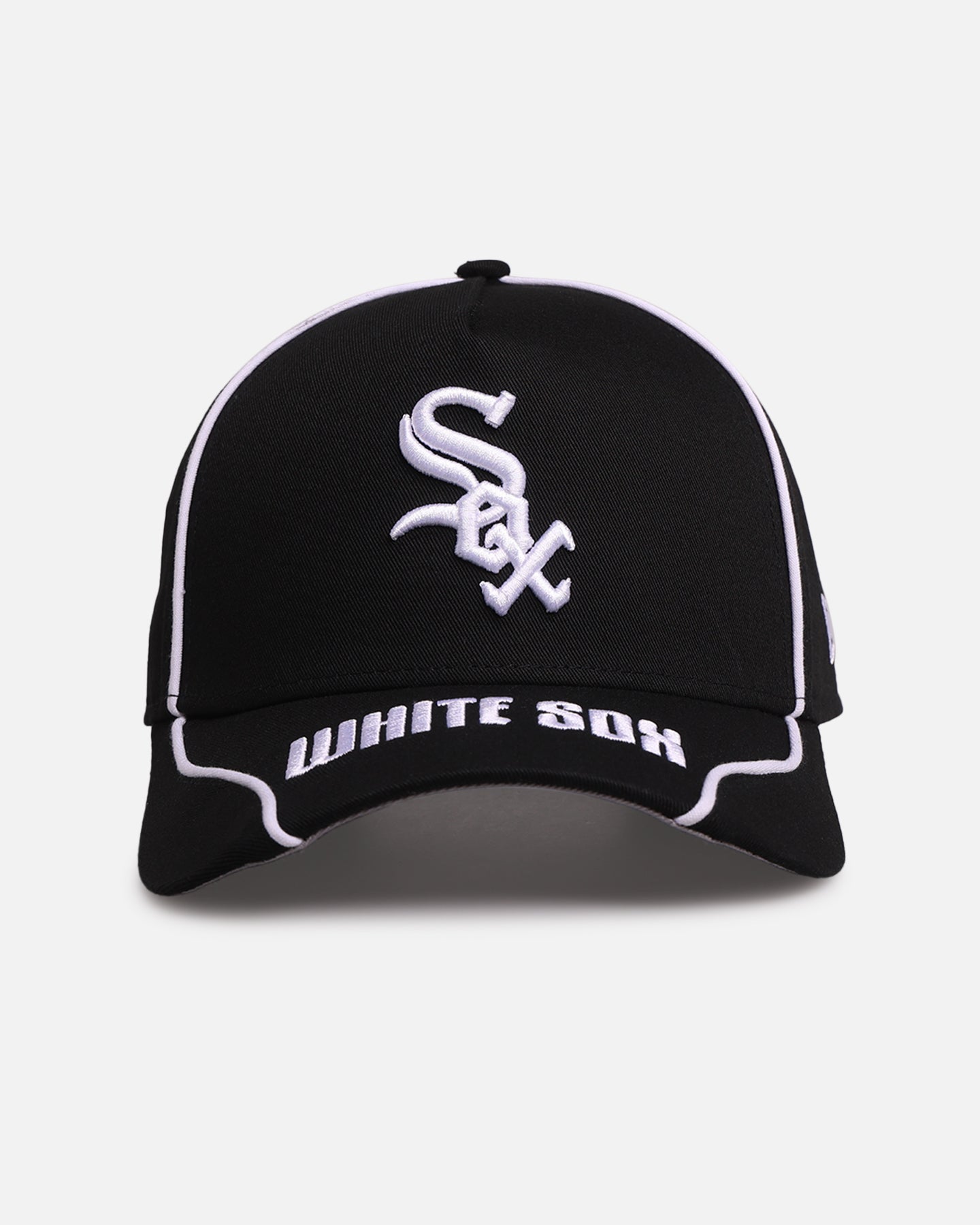 New Era Chicago White Sox 'Piping' 9FORTY A-Frame Snapback Black