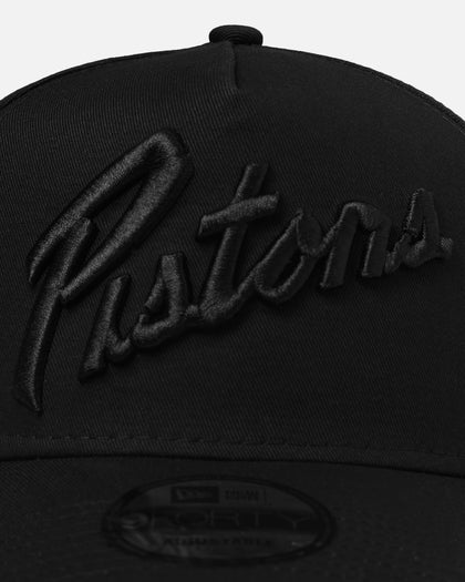 New Era Detroit Pistons 'NBA Black On Black' 9FORTY A-Frame Snapback Black