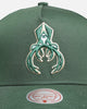 Mitchell & Ness Milwaukee Bucks 'Upside Down Logo' Pro Pinch Snapback Green