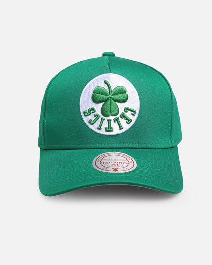 Mitchell & Ness Boston Celtics 'Upside Down Logo' Pro Pinch Snapback Green