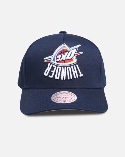 Mitchell & Ness Oklahoma City Thunder 'Upside Down Logo' Pro Pinch Snapback Navy