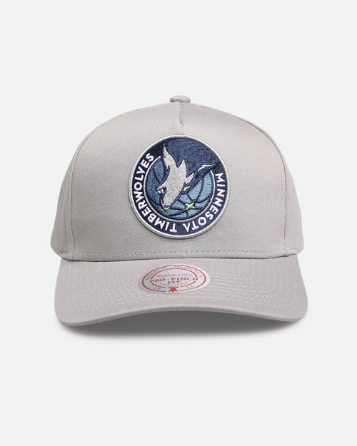Mitchell & Ness Minnesota Timberwolves 'Upside Down Logo' Pro Pinch Snapback Grey